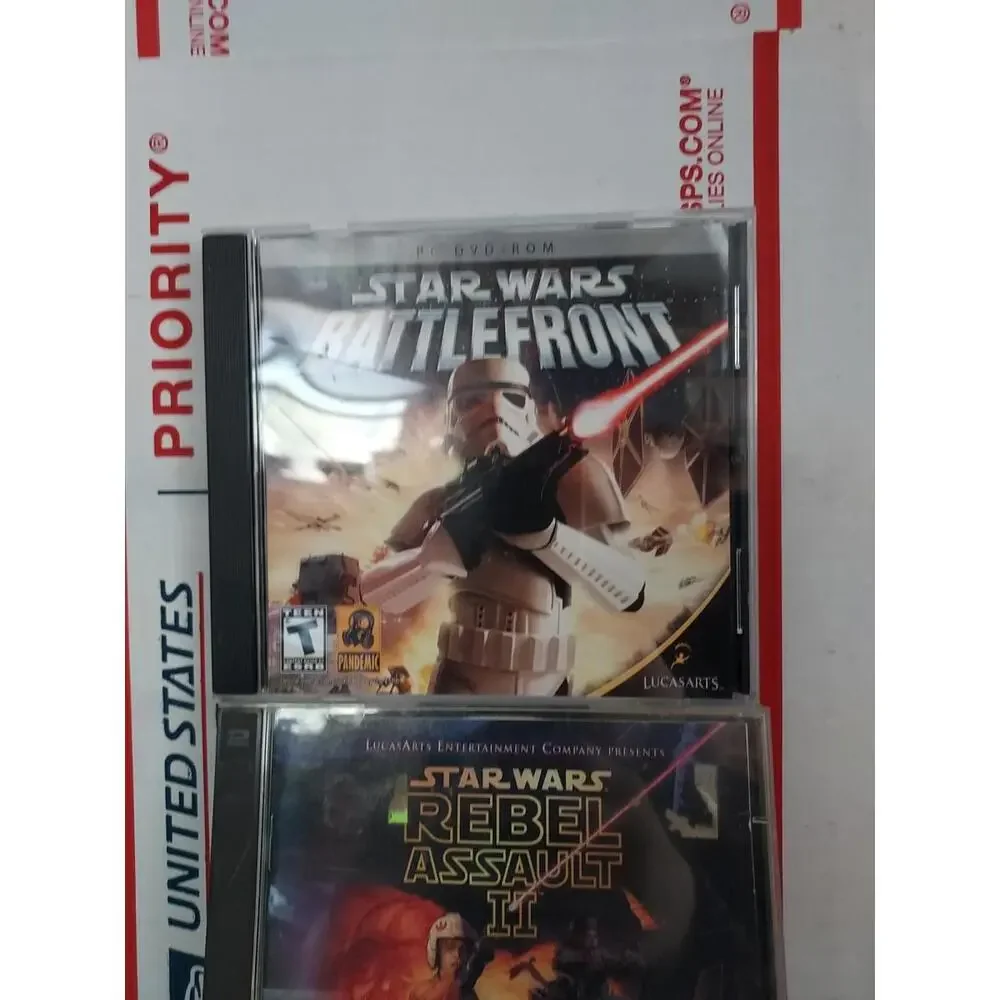 Rare Star Wars Rebel Assault II The Hidden Empire & Battlefront Pc No Keys #162h
